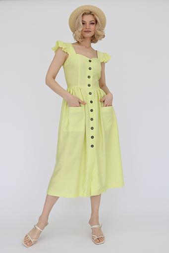 Сарафан-платье с крылышками, желтый, опт фото 2