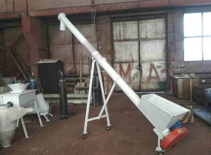 Транспортер шнековый КШ-200, 10 м, 3 кВт с загрузным бункером фото 1