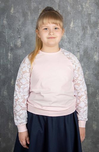 Школьный джемпер Энди для девочек, розовый, 2-052_2, опт фото 2
