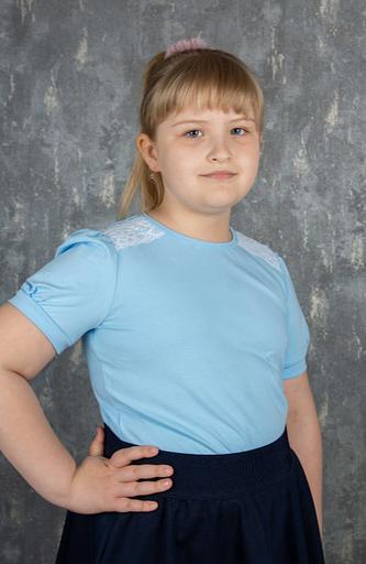 Джемпер Энди для девочек, голубой, 2-054_2, опт фото 2