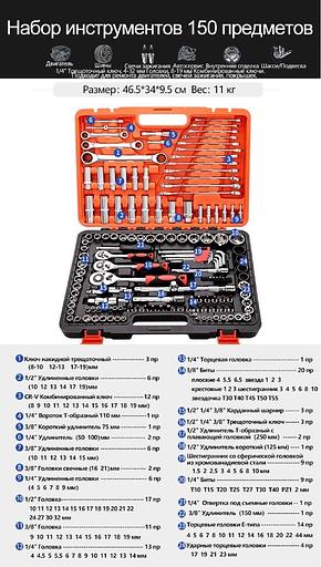 Набор инструментов 150 предметов GOODKING 10150-K фото 3