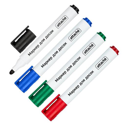 Набор маркеров для белых досок Attache Accent 4 цвета, опт фото 1