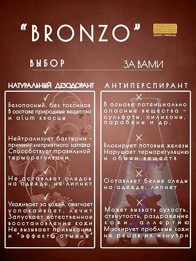 Минеральный дезодорант-спрей «AMANDI» Bronzo 100 мл, опт фото 5