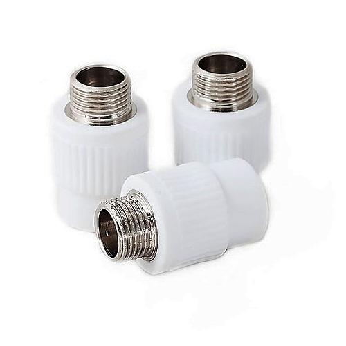 Соединительная муфта с наружной резьбой 1/2 Восток 20 ПП белая ОПТ фото 1