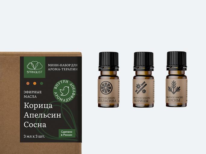 Набор эфирных масел для арома терапии и спа «Springlist» Зима, опт фото 1