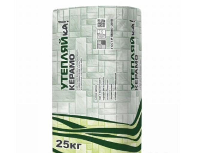 Клей усиленный с фиброволокном Утепляйка «Керамо» 25 кг фото 1
