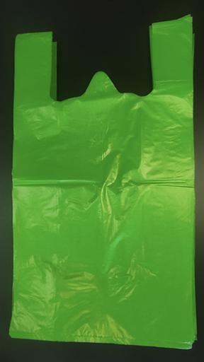 Пакет-майка 29/7,5х52,5 см 23 мкр зелёный 1х100 (2500), опт фото 1