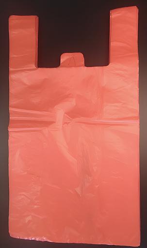 Пакет-майка 29/7,5х52,5 см 23 мкр красный 1х100 (2500), опт фото 1