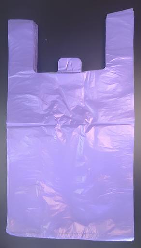 Пакет-майка 29/7,5х52,5 см 23 мкр фиолетовый 1х100 (2500), опт фото 1