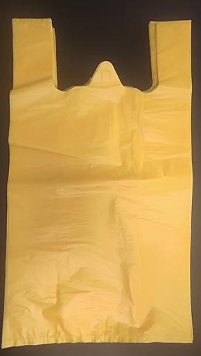 Пакет-майка 29/7,5х52,5 см 23 мкр жёлтый 1х100 (2500), опт фото 1