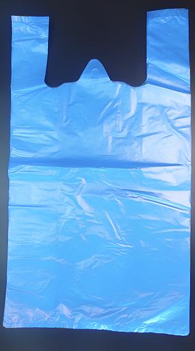 Пакет-майка 28/7х50 см 20 мкр синий 1х100 (3000), опт фото 1