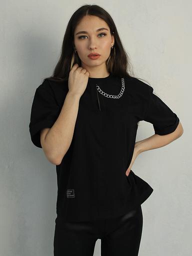 Футболка женская Verenika «Городская» черная 46 ОПТ фото 3