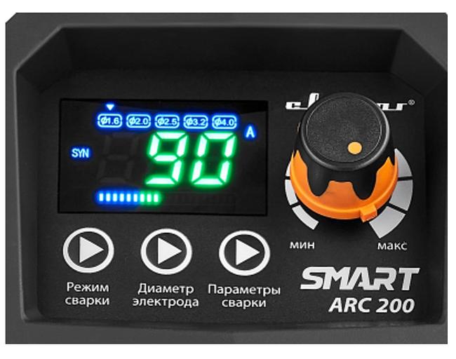Инвертор сварочный ARC 200 «REAL SMART» (Z28303) BLACK (маска+краги) фото 5