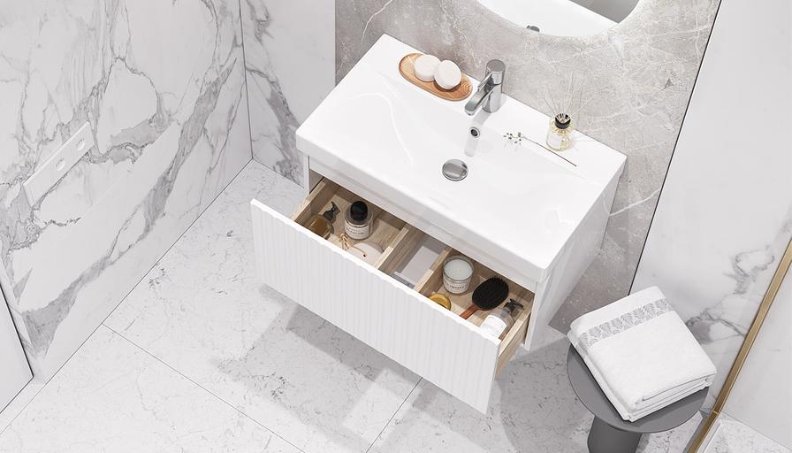 Тумба подвесная «COMPO» белая ОПТ фото 4