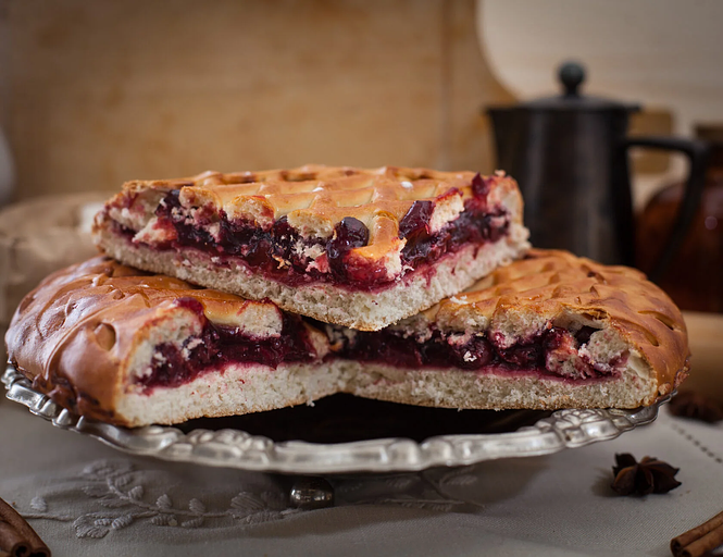 Пирог «С вишней» 1000 г, опт фото 2