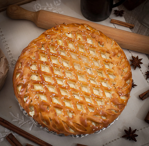 Пирог «С творогом» 1000 г, опт фото 1