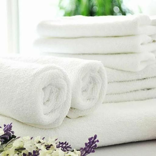 Хлопковое белое полотенце фото 1