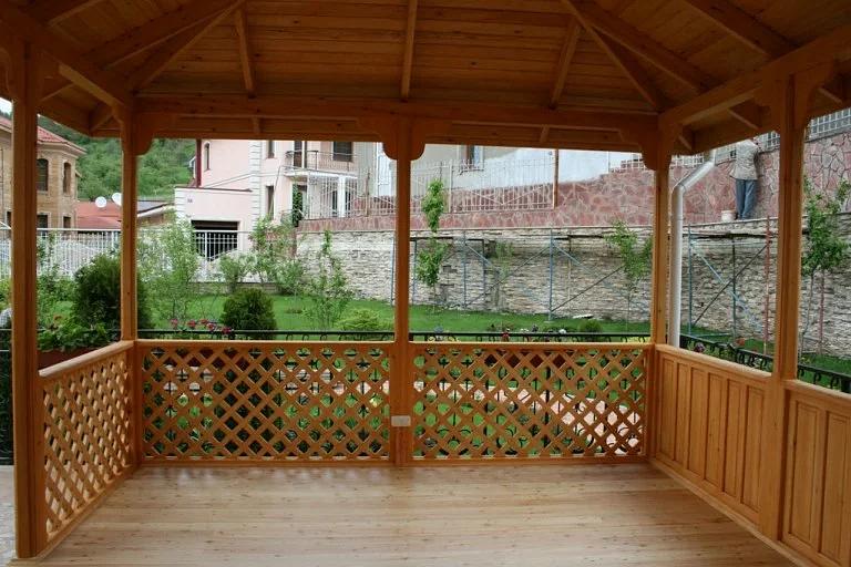 Изготовление беседок из натурального дерева 3х3 м, 9 м² фото 6
