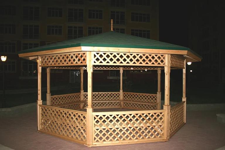 Изготовление беседок из натурального дерева 3х3 м, 9 м² фото 8