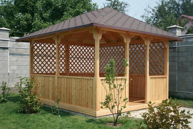 Изготовление беседок из натурального дерева 4х4 м, 16 м² фото 3