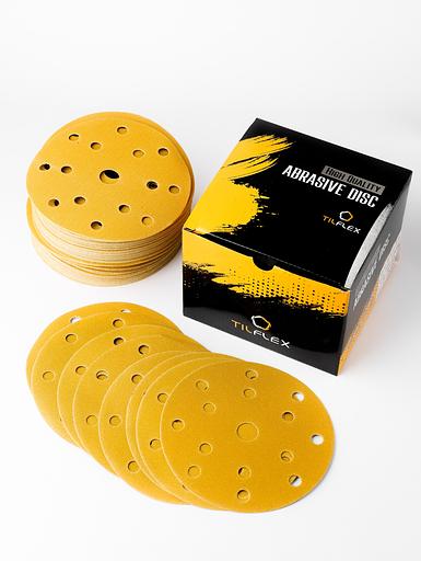 Абразивный круг 150 mm P400 15 отверстий на липучке, опт фото 6