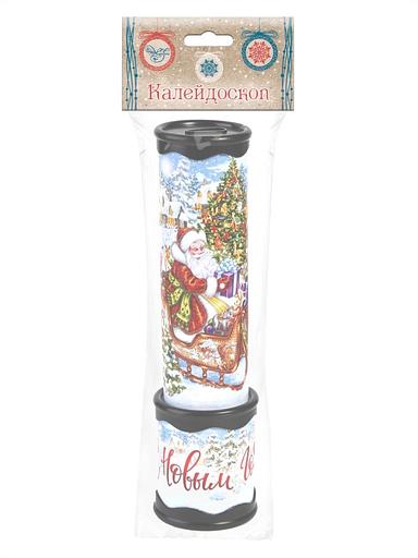 Новогодняя игрушка детская Калейдоскоп «Дед Мороз на санях» 20×5,6 см, 80338, опт фото 2