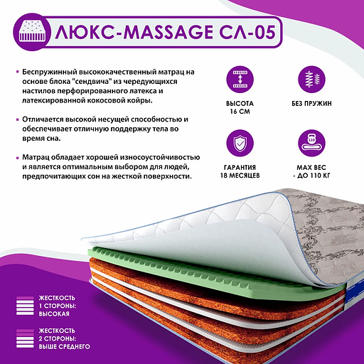 Матрас Люкс-Massage СЛ-05 фото 1