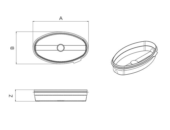 Пластиковая (полимерная) Банка овальная лодка-эллипс Б 160х90-230 фото 1