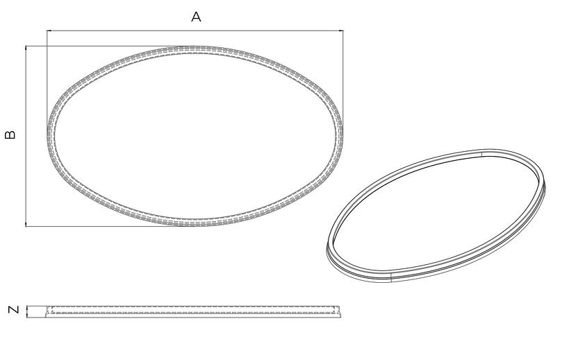 Пластиковая крышка для банки лодка-эллипс КР 270х170 фото 1