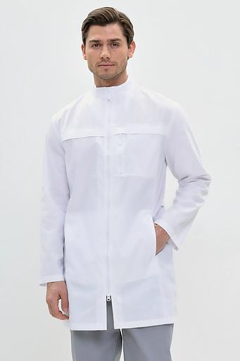 Халат медицинский мужской DB5-08-01-4 белый, опт фото 1