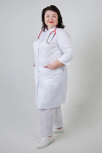 Халат медицинский женский DB2-92-24-3 белый, опт фото 8