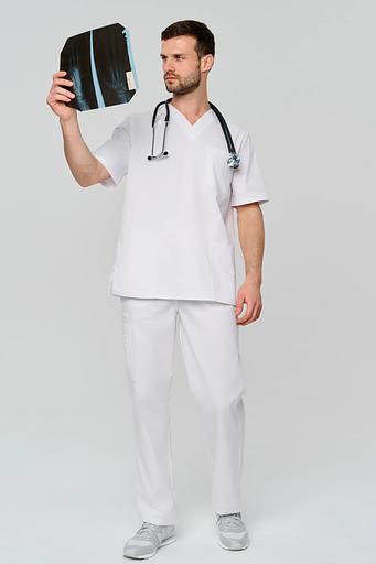 Брюки медицинские мужские MG1-01-25-0, 0 (Белый) на заказ, опт фото 2