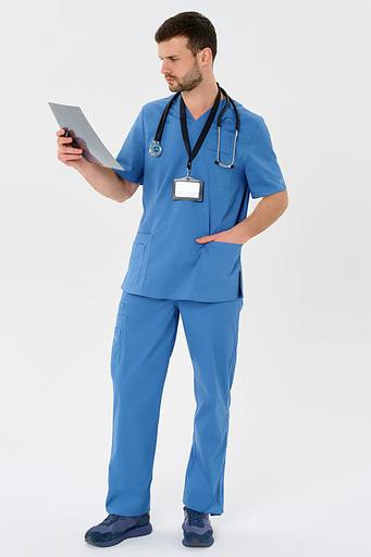 Брюки медицинские мужские MG1-01-25-0, 15 (Атлантика) на заказ, опт фото 4