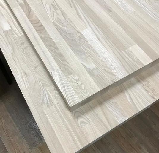 Мебельный щит Слэбус групп ясень А-В сращенный/цельноламельный 40 мм 1-2 м ОПТ фото 1