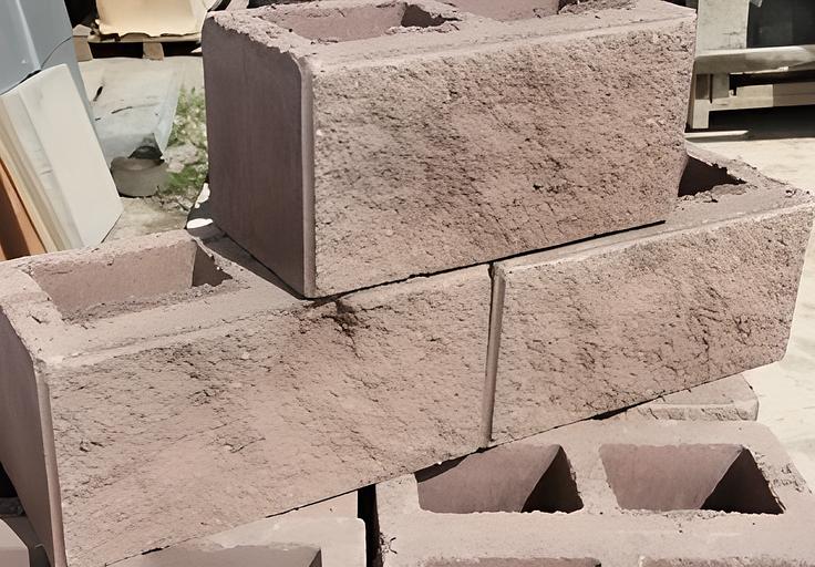 Блок камень угловой рваный коричневый фото 1