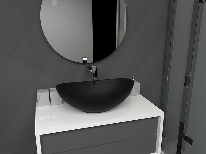 Раковина накладная для ванной комнаты Марко «Ореол черная» ОПТ фото 2
