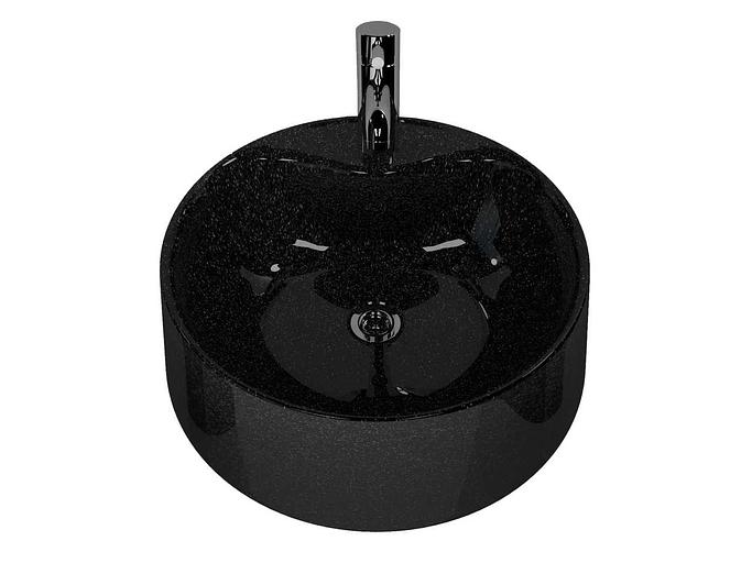 Раковина накладная для ванной комнаты Марко «Сфера чёрный металлик» ОПТ фото 2