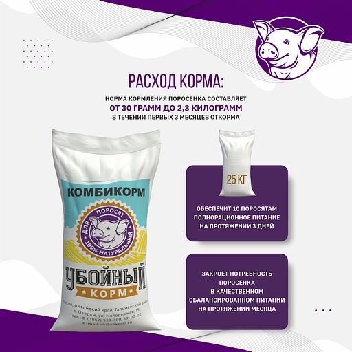 Полнорационный комбикорм для поросят «УБОЙНЫЙ КОРМ» фото 7