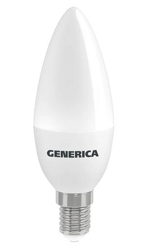 Лампа светодиодная C35 свеча 8Вт 230В 4000К E14 GENERICA ОПТ фото 2