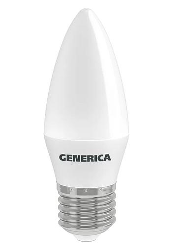 Лампа светодиодная C35 свеча 8Вт 230В 4000К E27 GENERICA ОПТ фото 1