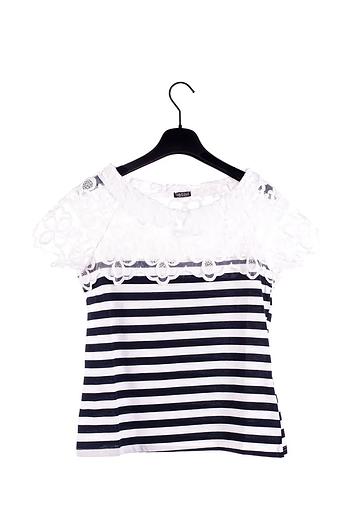 Футболка Crystal Travel «Maglia rigata bianco/blu» ОПТ фото 1