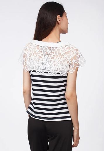 Футболка Crystal Travel «Maglia rigata bianco/blu» ОПТ фото 3