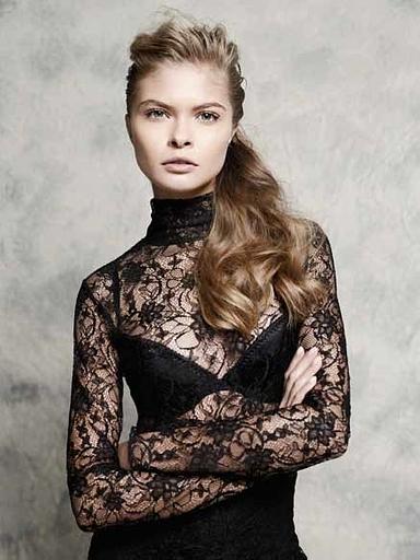 Блуза Crystal Travel «Lupetto pizzo nero» ОПТ фото 2