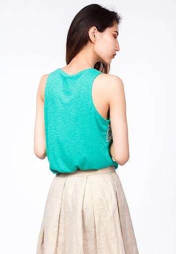 Топ-майка Crystal Travel «Canotta pizzo menta» ОПТ фото 3