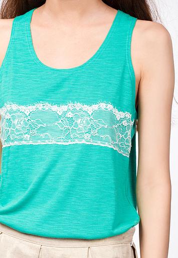 Топ-майка Crystal Travel «Canotta pizzo menta» ОПТ фото 4