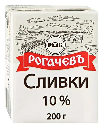 Сливки питьевые стерилизованные Рогачевъ, 10 %, 200 гр, опт фото 2