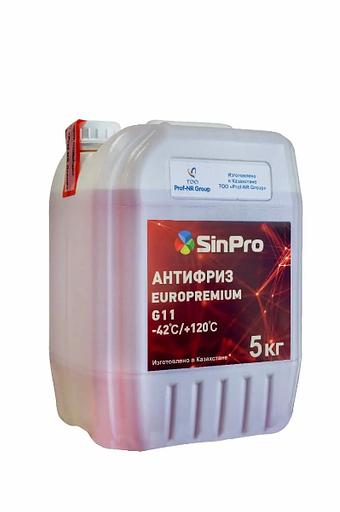 Антифриз красный «SinPro» EuroPremium G11 (-42/+120 °C), 5 кг ОПТ фото 1