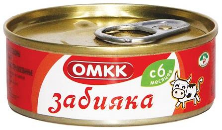 Детское питание Забияка (говядина), ОМКК, 100 гр, опт фото 1