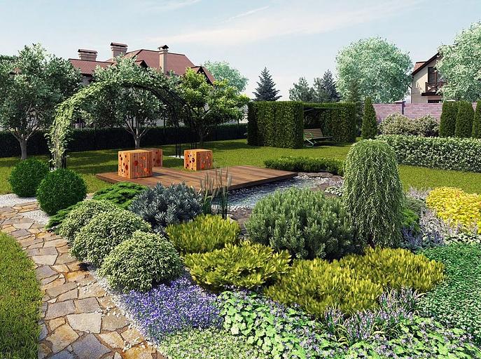 Ландшафтный дизайн от питомника AXKZ в г. Алматы фото 4