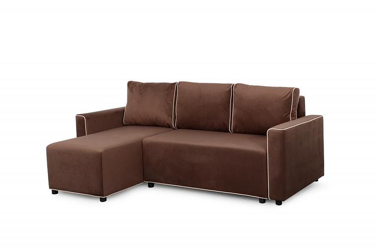 Угловой диван «Некст» СТАНДАРТ, Мора темно-коричневый фото 2